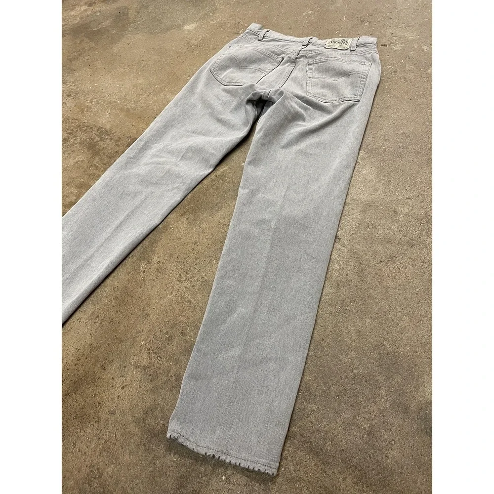 Vintage Levis Silvertab Lean Jeans Mens 31x34 Gray Denim Slim Straight Zip Fly‎